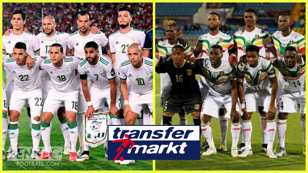 Algérie - Mali : Découvrez les 10 joueurs les plus chers des deux nations !