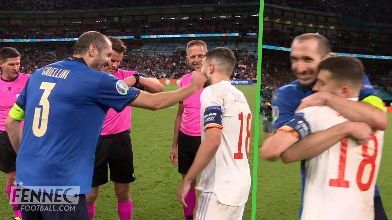 EURO 2020 / Insolite: Chiellini rend fou Jordi Alba lors du toss (Vidéo)