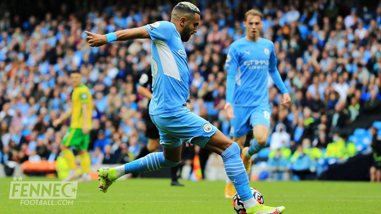 Magnifique contrôle du gauche, frappe poteau rentrant, Mahrez inscrit un but sublime face à Norwich ! (Vidéo)