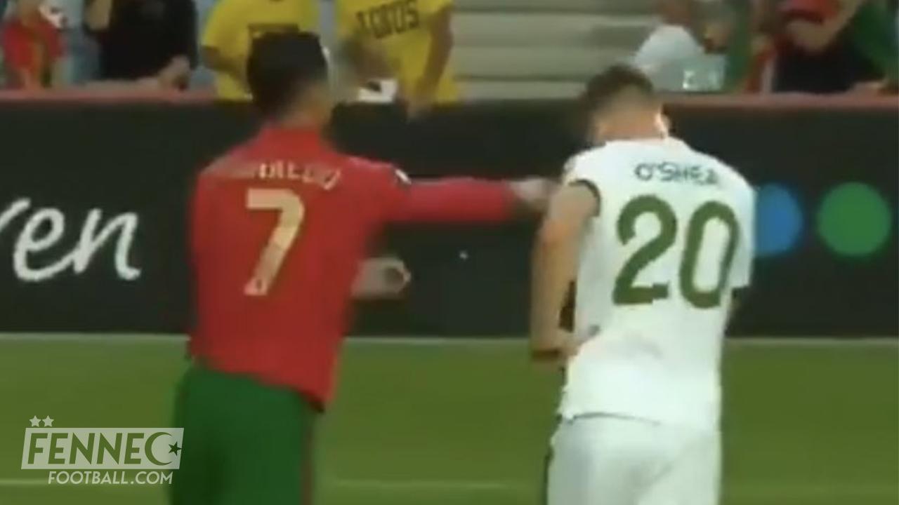 Porutgal Irlande : Ronaldo pète un câble et gifle un joueur en plein match (Vidéo)