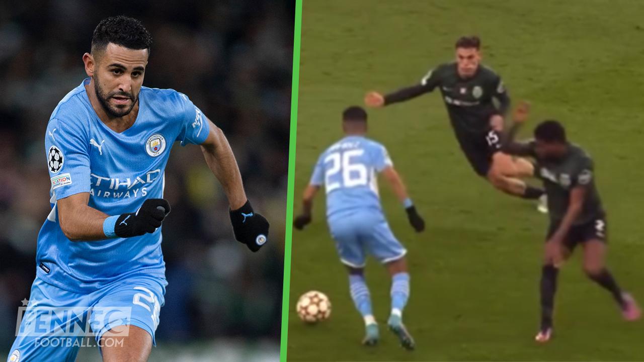 Man City Sporting : Mahrez enflamme la toile avec un dribble tonitruant (Vidéo)