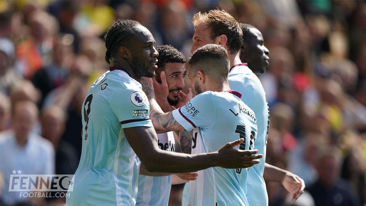 Benrahma frappe fort et signe un doublé face à Norwich City (Vidéo)