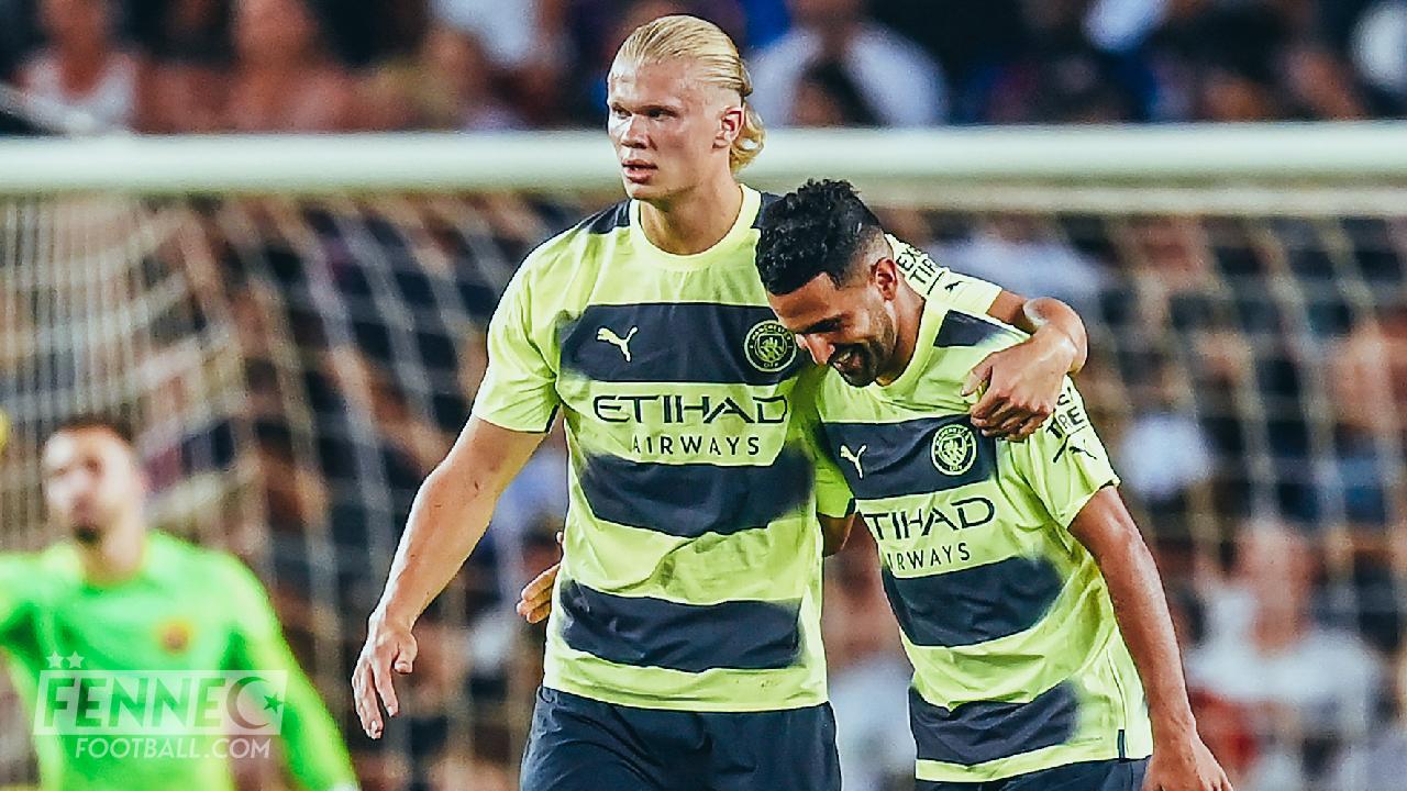 Riyad Mahrez menacé par Erling Haaland