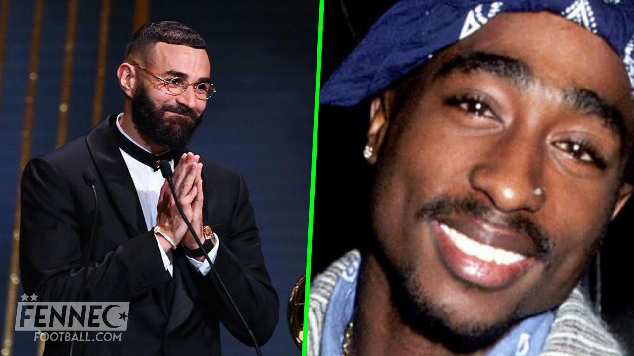 Ballon d'Or 2022 : Karim Benzema rend un vibrant hommage à Tupac Shakur (Photo)