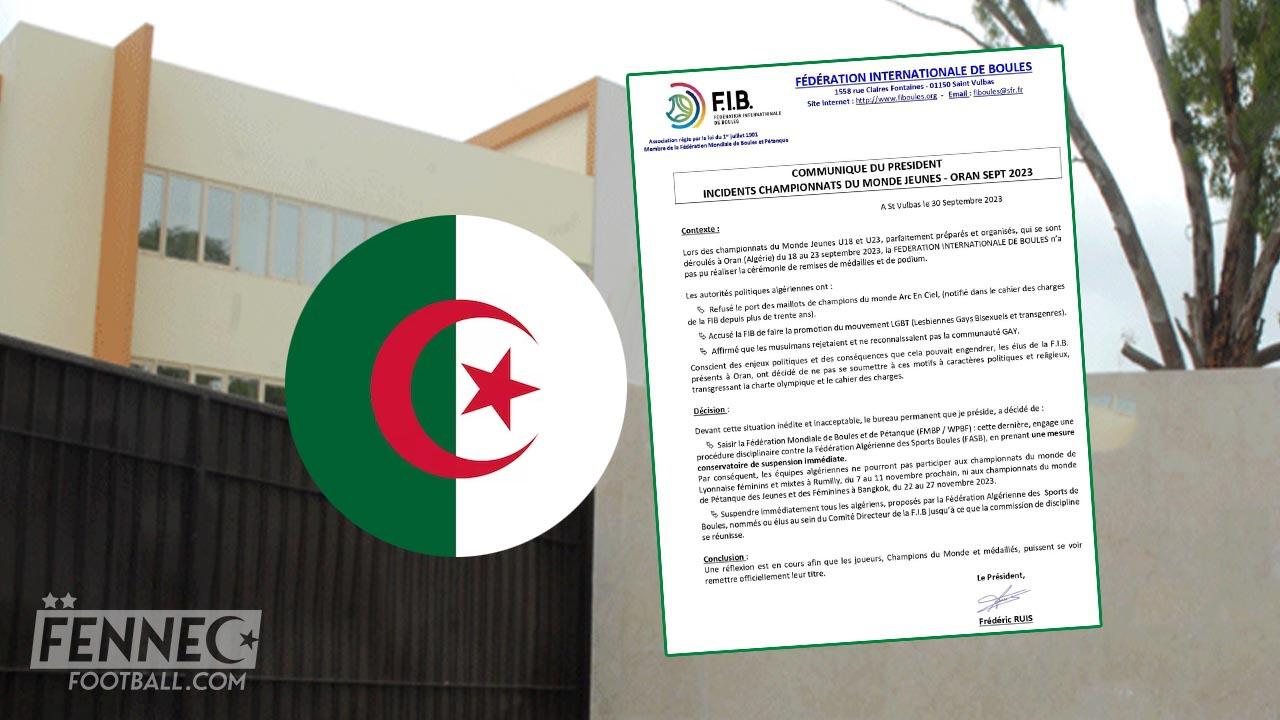 OFFICIEL - La Fédération mondiale banni définitivement l'Algérie à cause du mouvement LGBT !